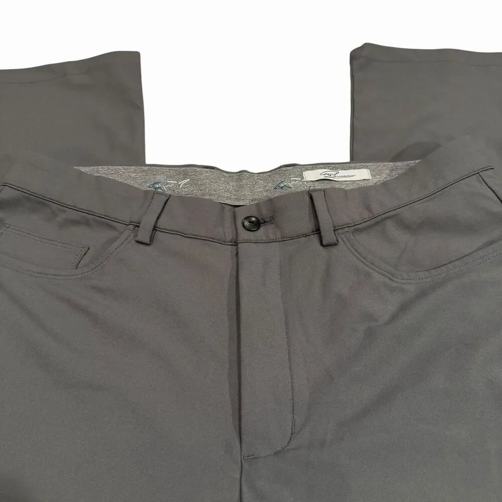 Greg Norman Everbest‎ Pants Mens 34x30 Golf Athleisure Gray Stretch Chinos